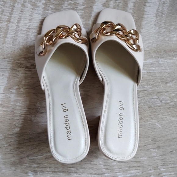 Madden Girl Golden-C Block Heel Slip On Sandals - Picture 7 of 10